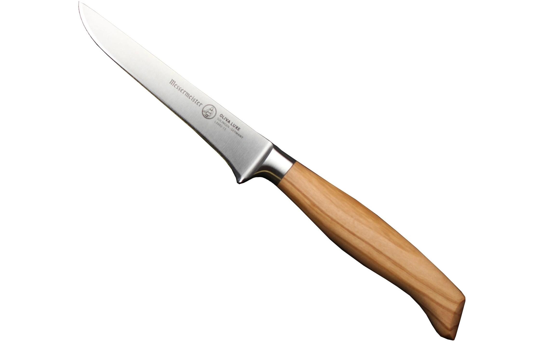 Fleischmesser Oliva Luxe 13 cm, Nature/SilberAusbeinmesser