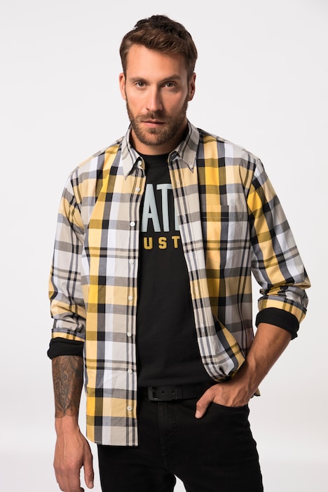 Karohemd, Langarm, Buttondown-Kragen, Modern Fit, bis 8 XL