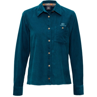 Elevenate Estate Cord Bluse Indian Blue Damen