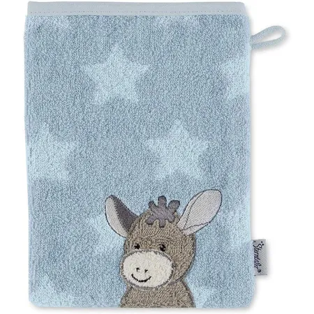 Sterntaler Waschhandschuh Emmi mittelblau