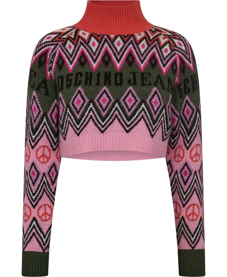 Mo5ch1no jeans Sweater Fantasy print pink  181
