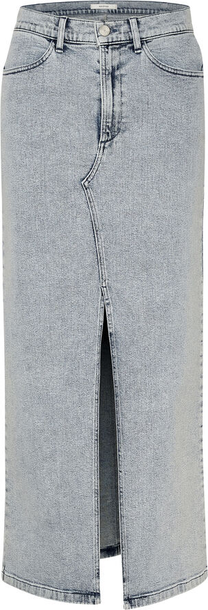 Gestuz SiwGZ HW long skirt Light blue washed