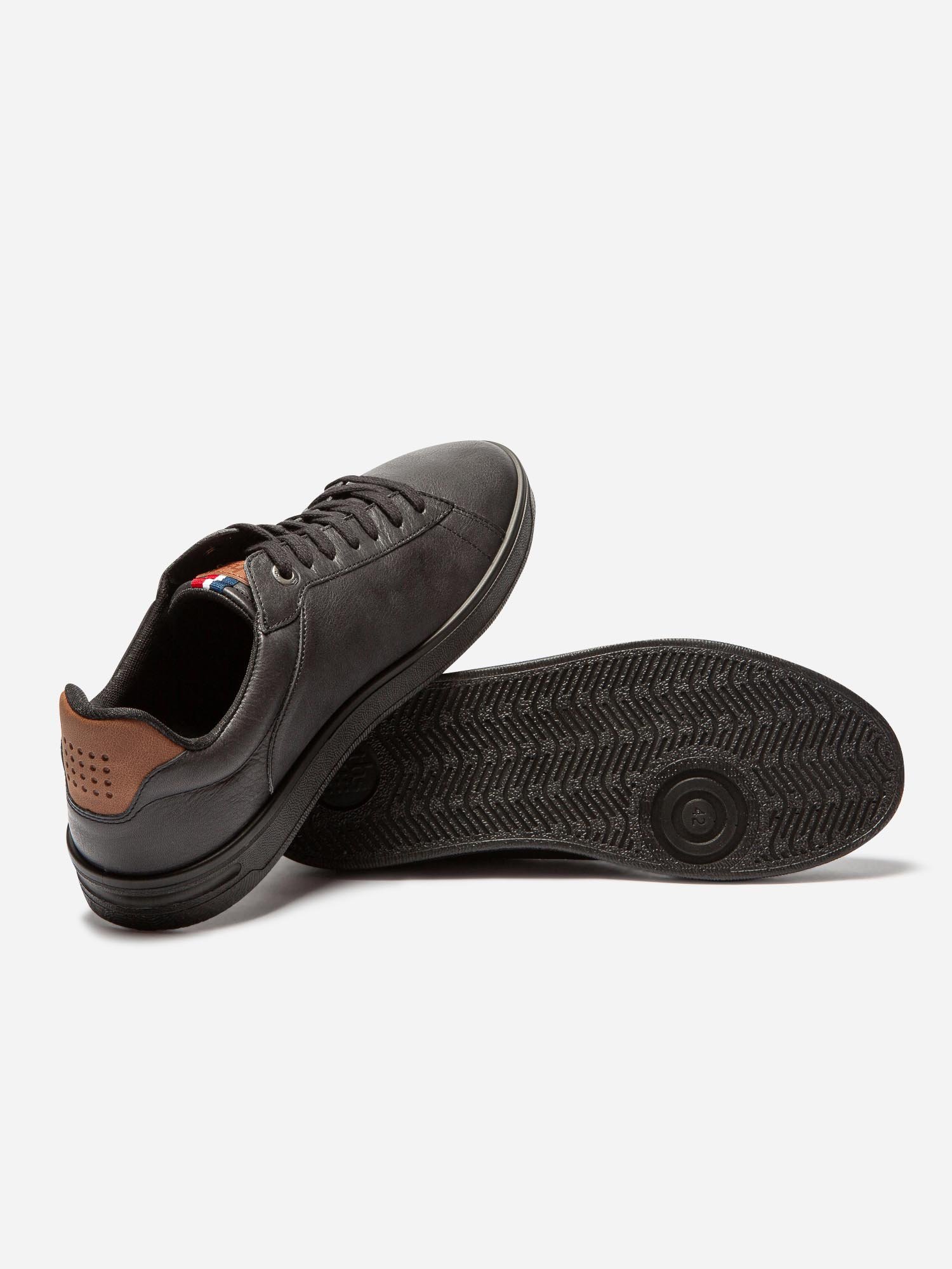 Baskets Homme Fabriquées en France Cuir Noir