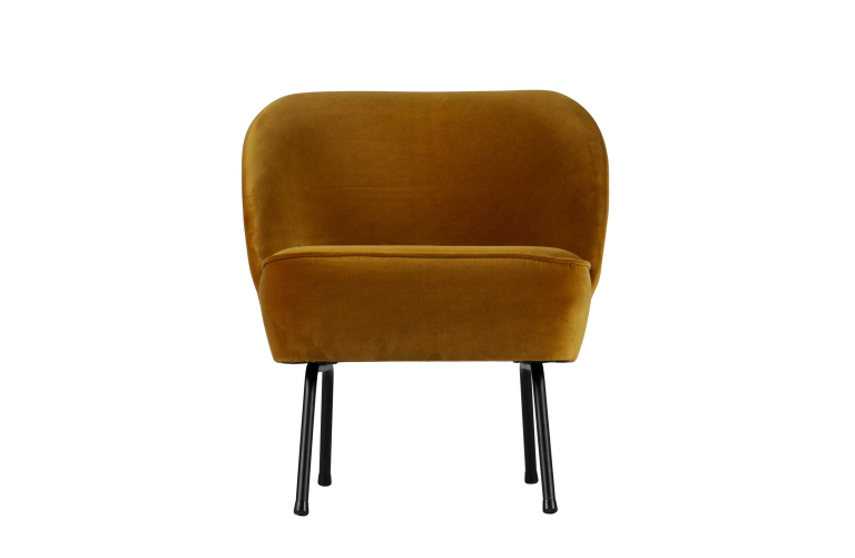 WOOOD Vogue fauteuil fluweel zwart