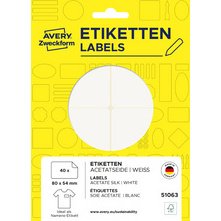 Étiquette de nom, 76x19 mm, enlevable, blanc