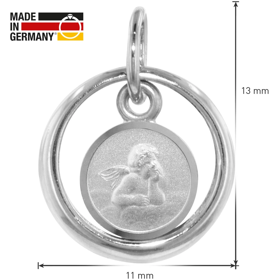 trendor Taufkette 925 Silber Taufring Mit Engel silver