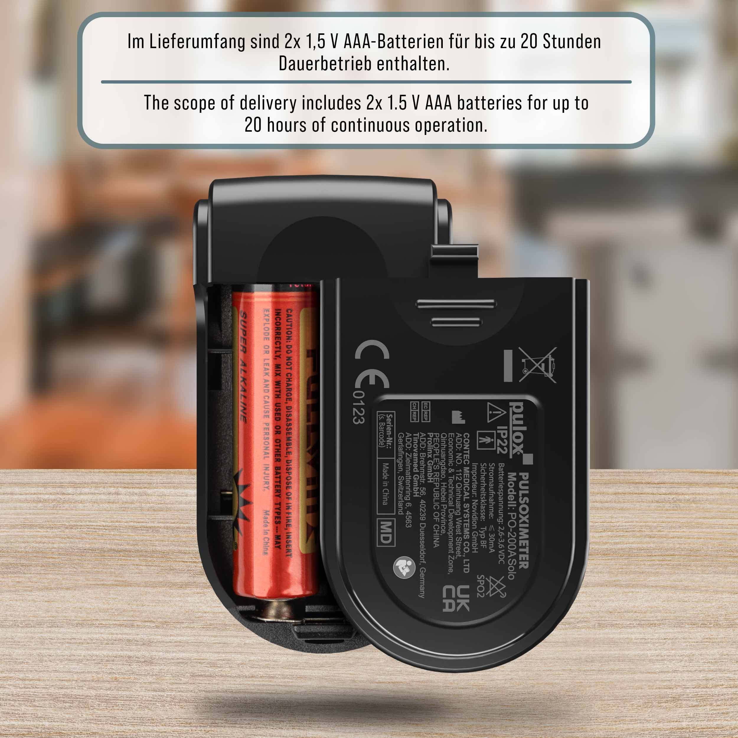 Pulox PO-200A Solo - Finger-Pulsoximeter - Schwarz