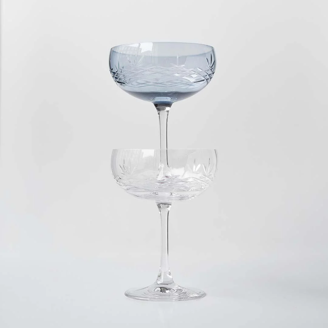 Frederik Bagger  Crispy Sapphire Gatsby champagneskåle, blå, 2 stk - 33 cl
