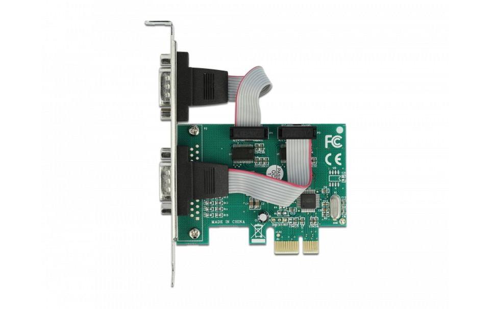 PCI-Express-Karte 90007 2x Seriell / RS-232PCIe-Schnittstellenerweiterungskarte: 2x RS-232