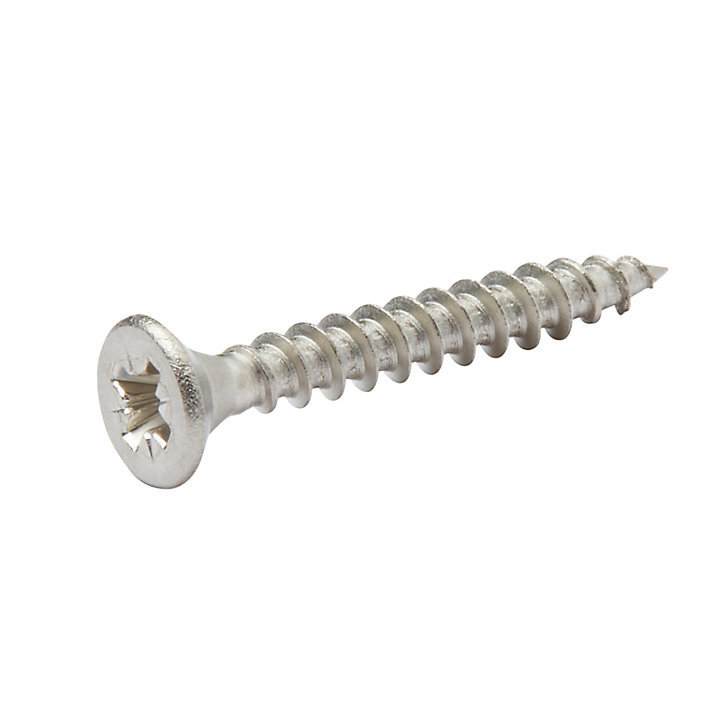Vis à bois en acier inoxydable A2 pozidriv 4x30 mm - 20 pièces