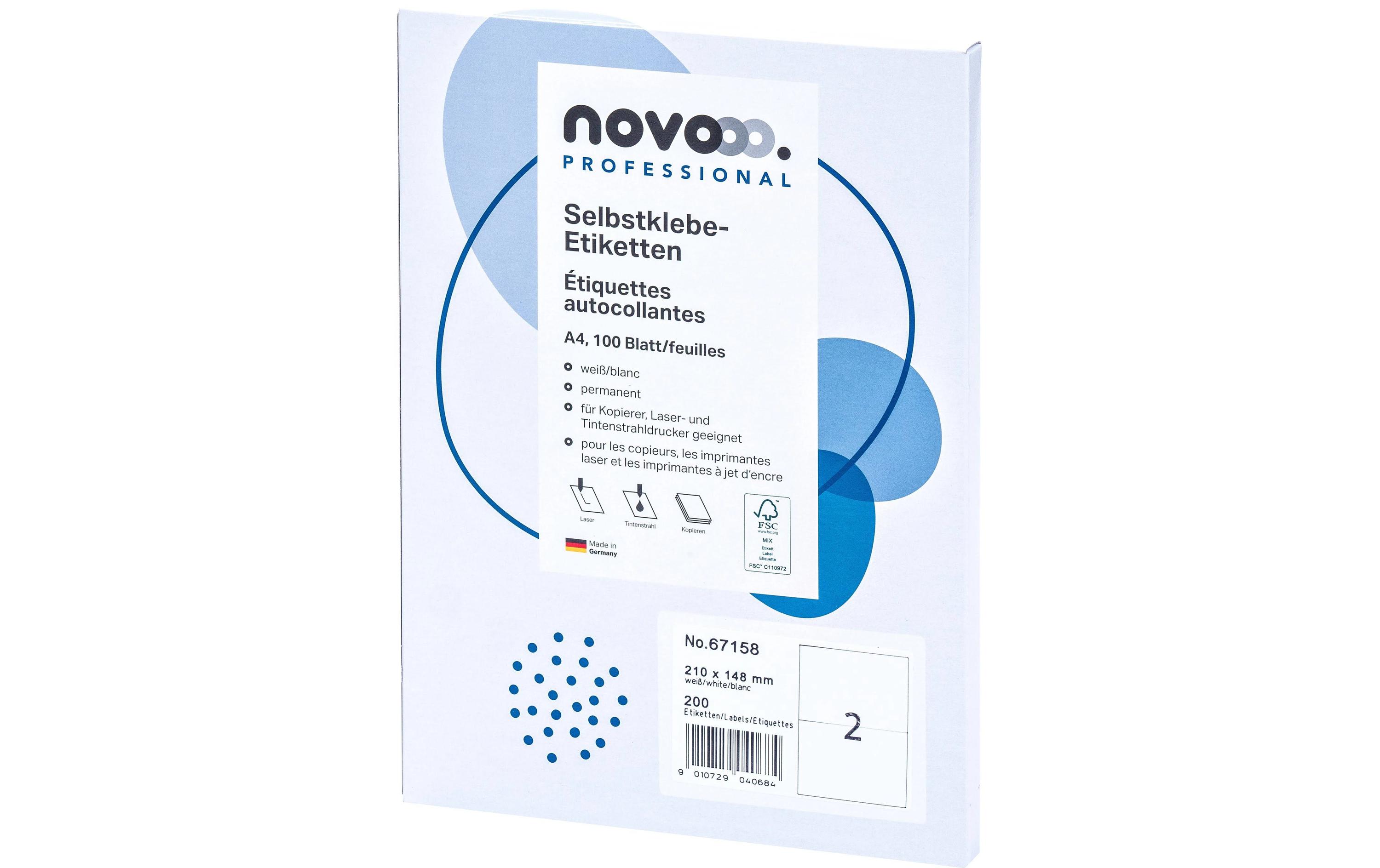 Selbstklebende Etiketten 210 mm, 100 BlattHochwertige Universal-Etiketten für vielfältige Anwendungen