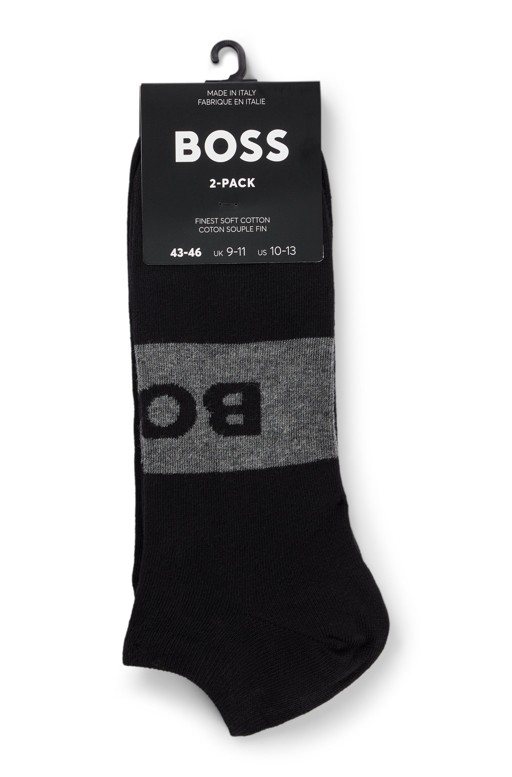 BOSS Businesssocken »2P AS Logo CC« Packung, 2er Pack, 2 Paar tlg. mit grossem , eingestricktem BOSS Logo-Schriftzug