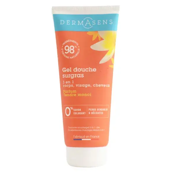 Dermasens Gel Douche Surgras Corps Visage Cheveux Tendre Monoï 200ml