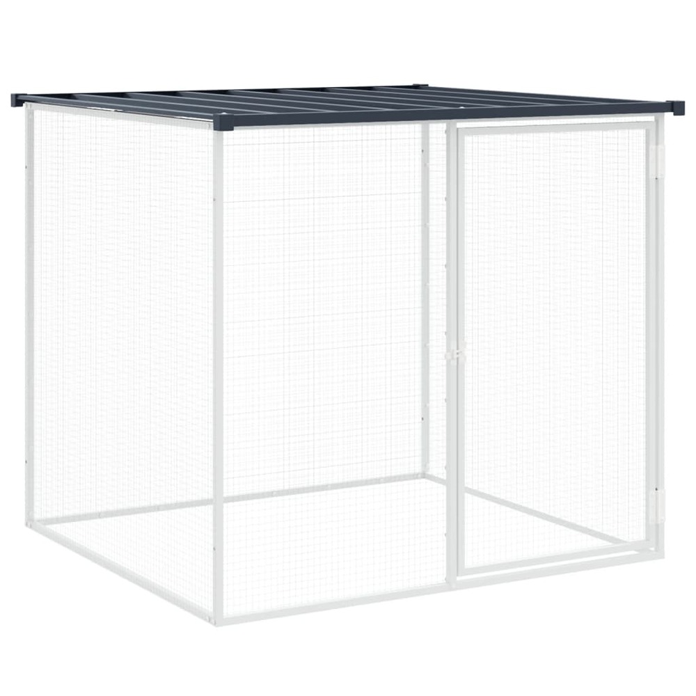 Poulailler avec toit anthracite 203x98x90 cm acier galvanisé