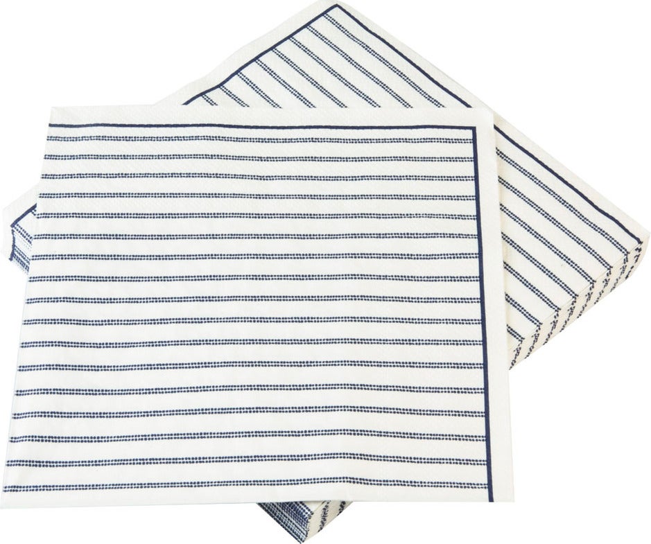 Laura Ashley servet Candy Stripe blauw 20 stuks