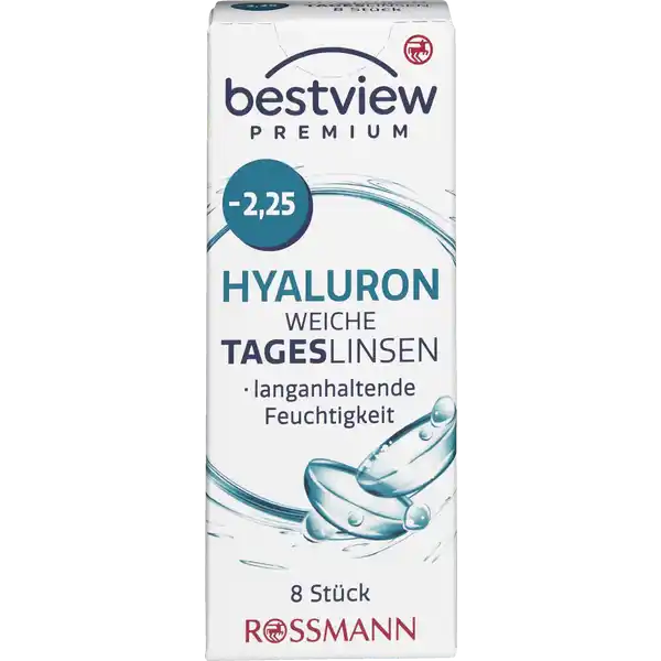 Premium weiche Tageslinsen Hyaluron -2,25