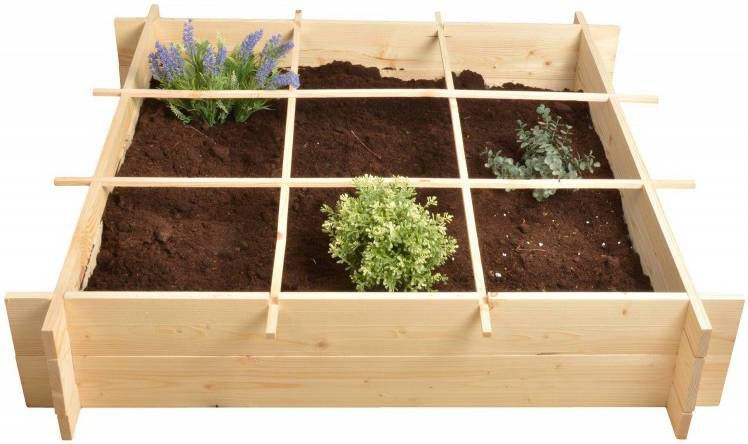 Esschert Design moestuinbak 100 x 100 x 13,7 cm