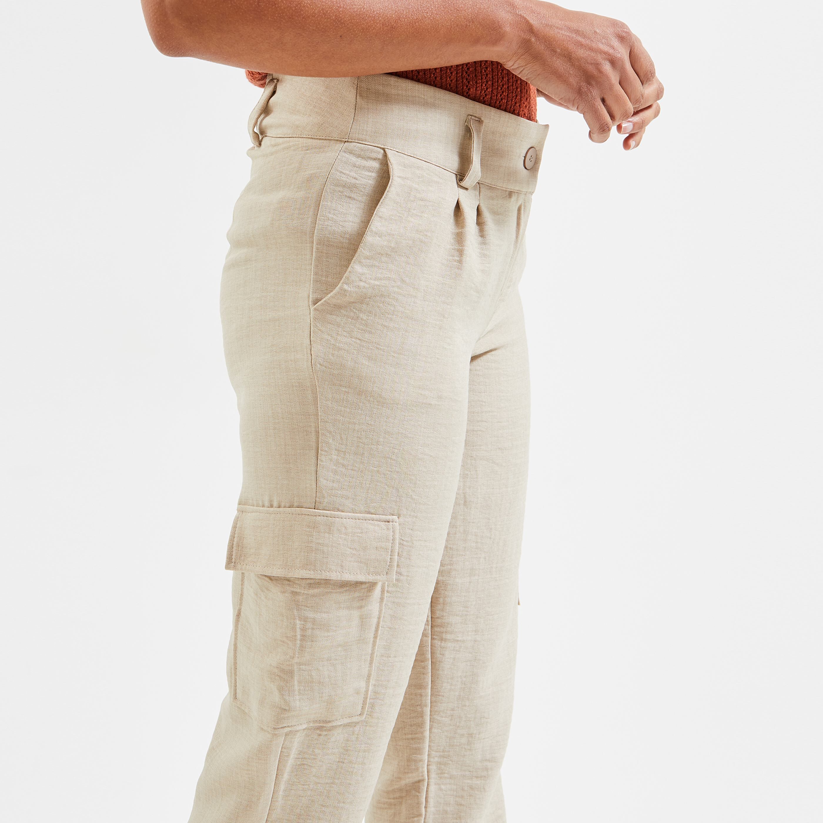 Pantalon style cargo femme - BEIGE