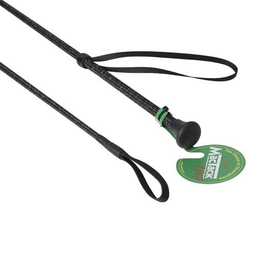 Chicote infantil para montaria com glitter, preto brilhante