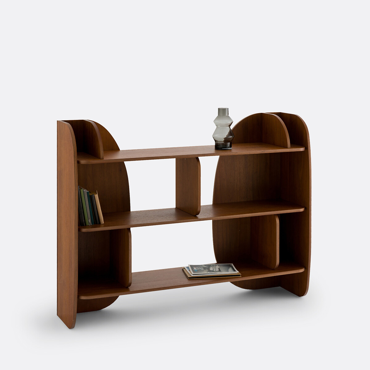 LA REDOUTE INTERIEURS<br>Estante baixa em nogueira, Gorman
