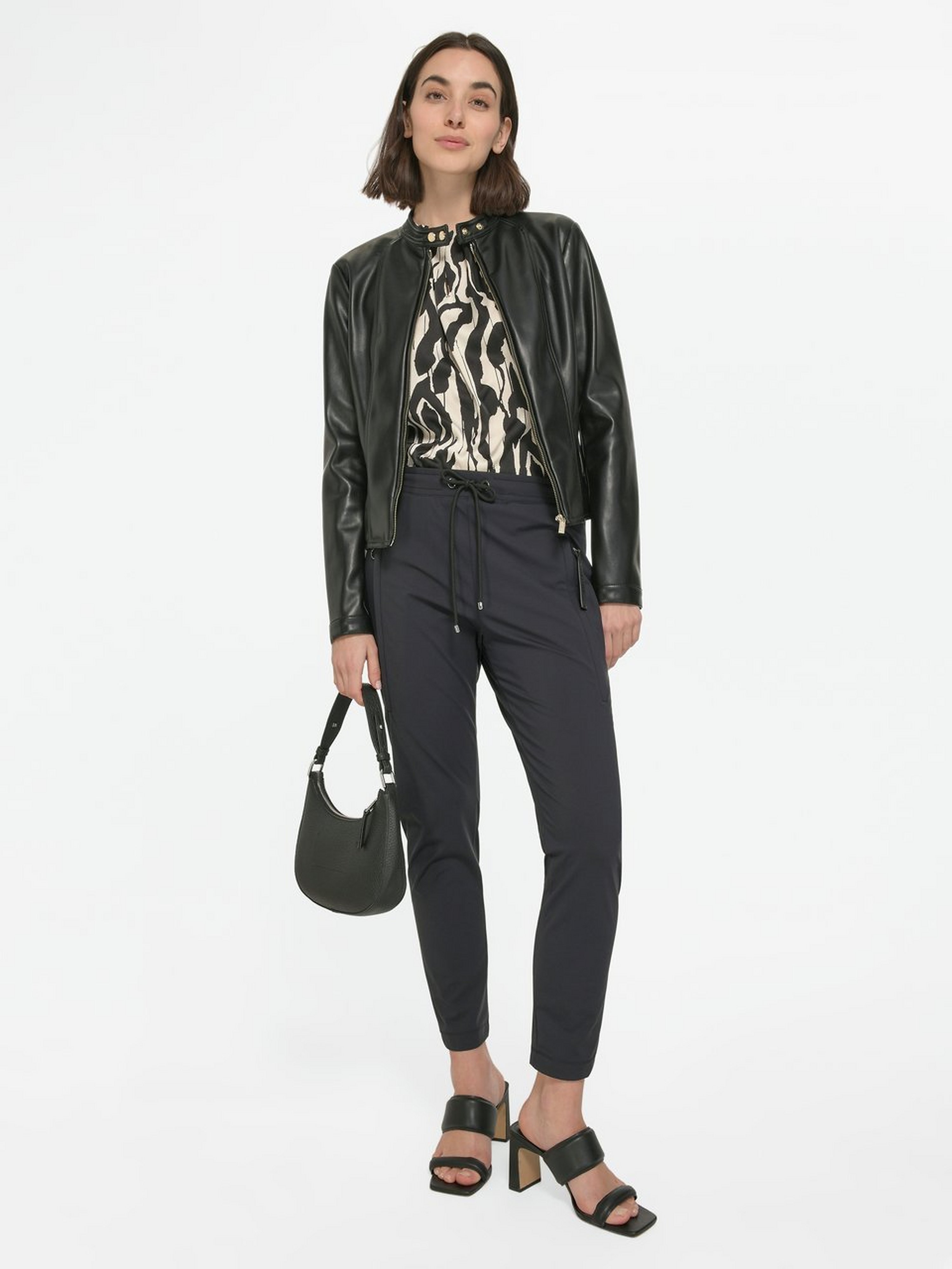 Lederimitat-Jacke