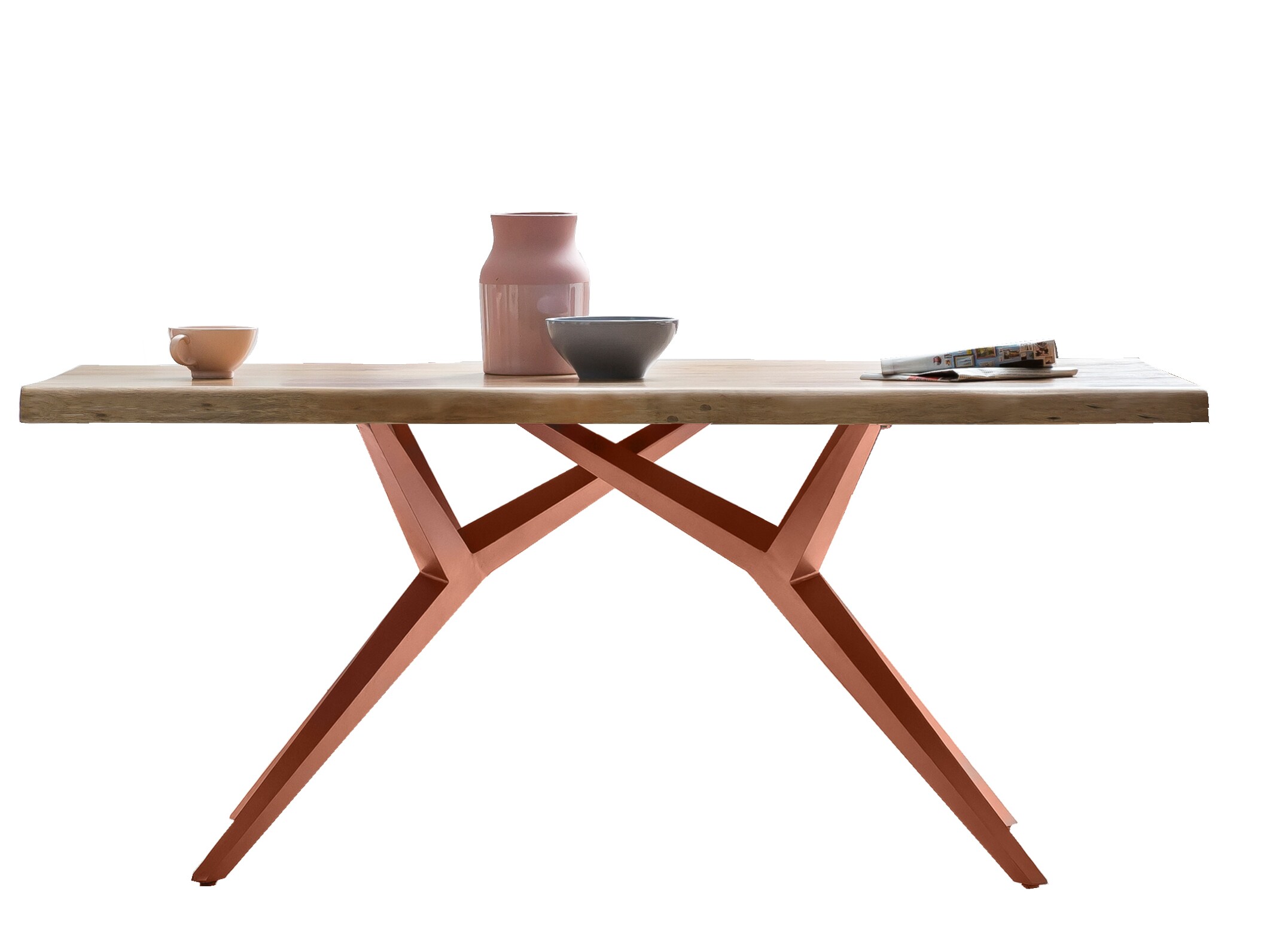 Tisch 200x100 Akazie Metall Holztisch Esstisch Speisetisch Küchentisch Esszimmer