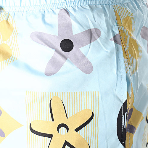 Short De Bain Bleu Clair Floral