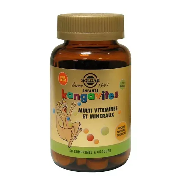 Solgar Kangavites Sabor Tropical, 60 Comprimidos Mastigáveis