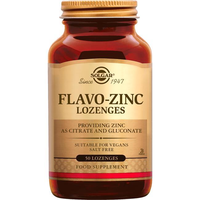 Solgar Flavo-Zinc Lozenges 50 zuigtabletten