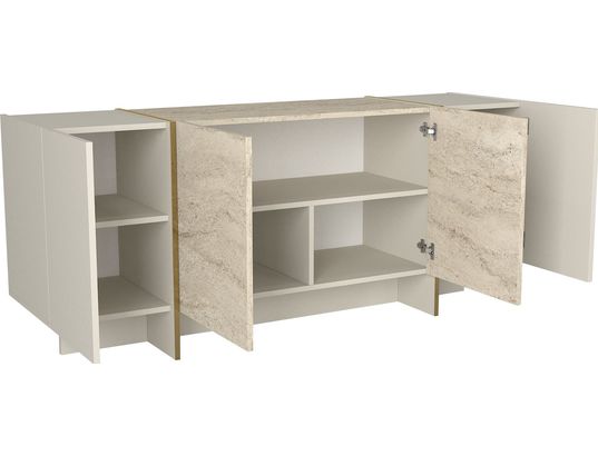 CONCEPT1 - Bahut Veyron travertin gres 180 x 46,6 x 75,5cm