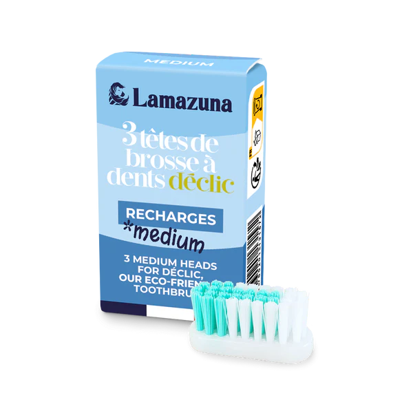Lamazuna Recharge 3 Têtes Brosse à Dents - Souple