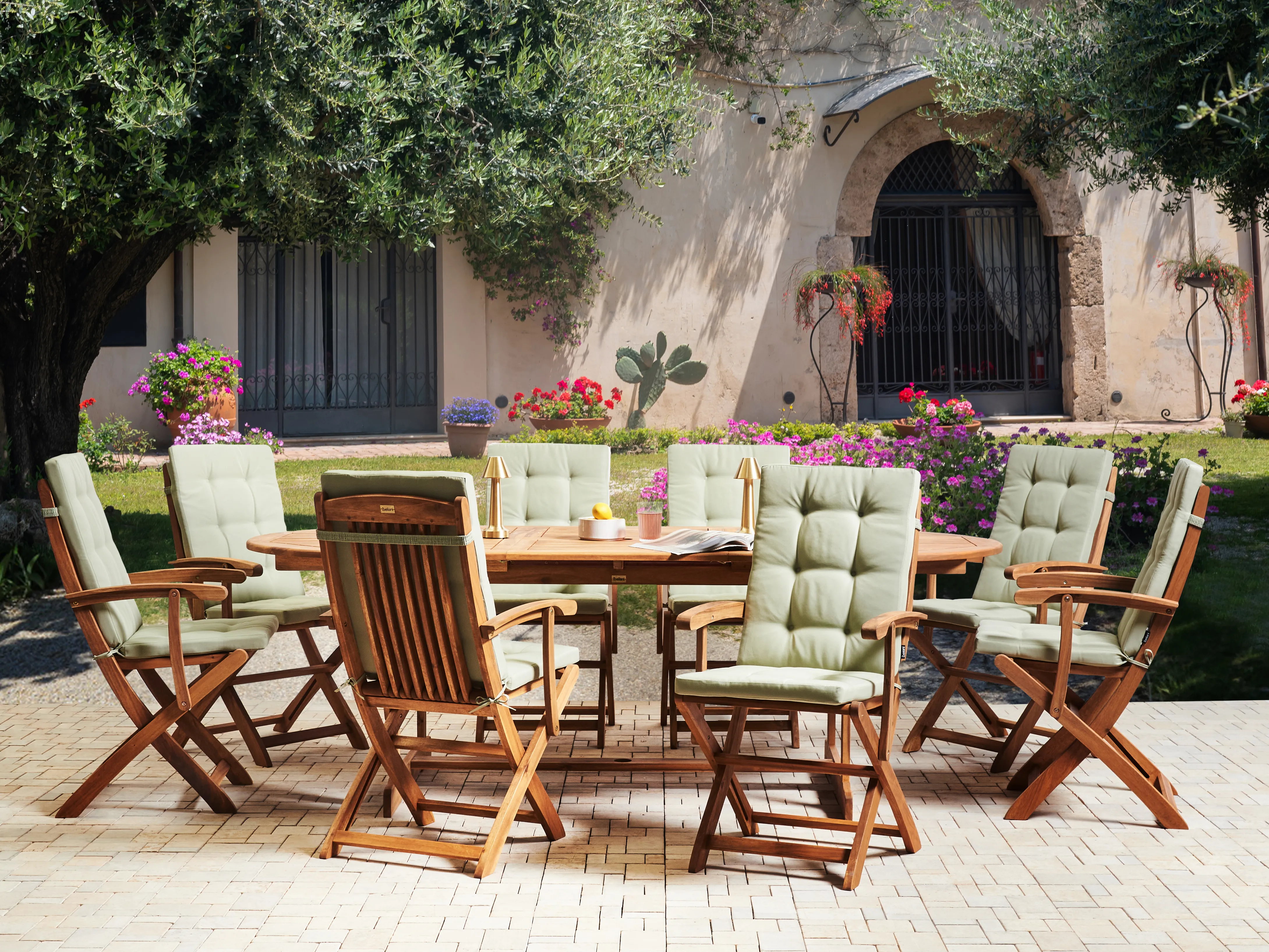 Set van 8 rug/zitkussens MAUI PREMIUM Lichtgroen