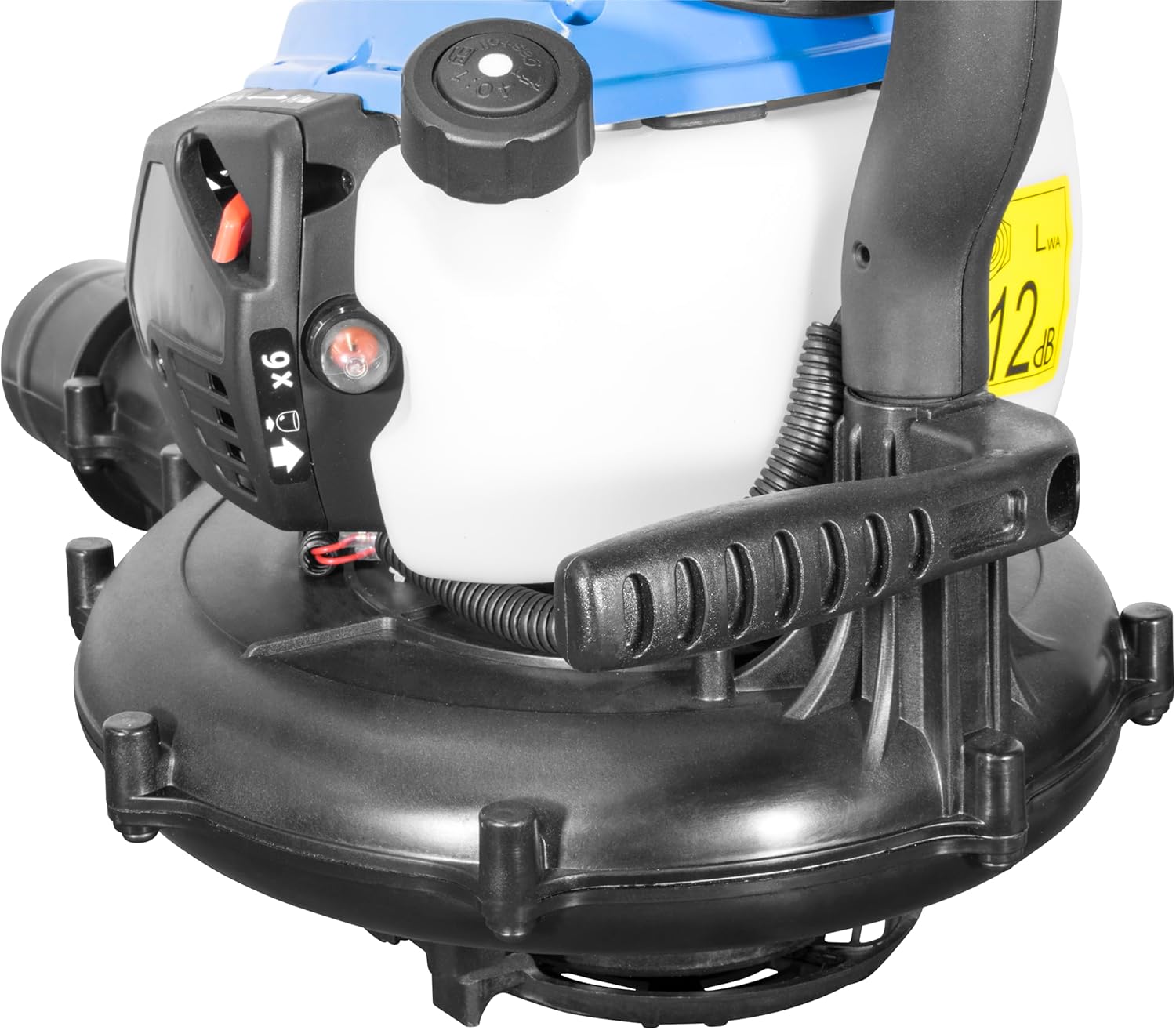 Güde Benzin Laubsauger GBLS 7500-26.1 (2-Takt-Motor, 0,75 kW / 1,0 PS Motorleistung, TÜV/GS, 26 cm³ Hubraum, 252 km/h Blasgeschwindigkeit, 600 m³/h Luftvolumenstrom, 1:10 Häckselrate, 40l Fangsack)