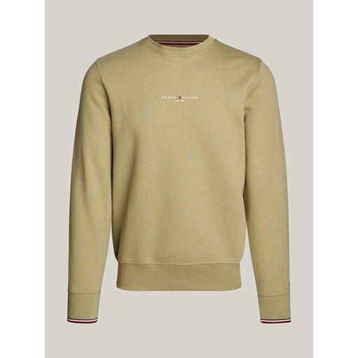 Tommy Hilfiger Logo Tipped Sweatshirt, Faded Olive, L