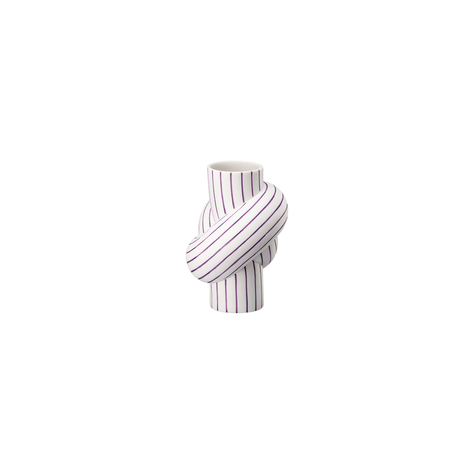 Node Stripes Plum Vase 12 cm