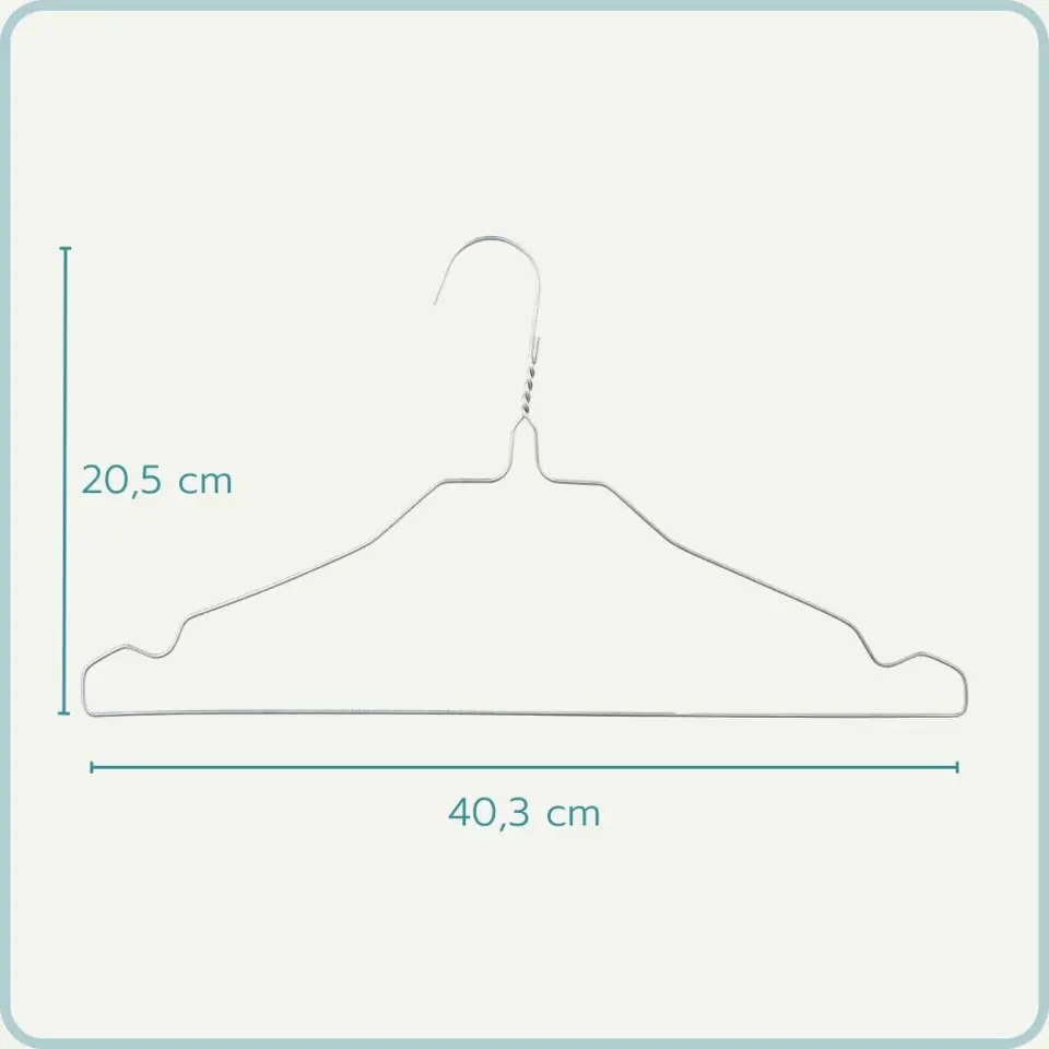Nordix Kledinghangers set 150 stuks Metaal Draadhanger Kleerhangers