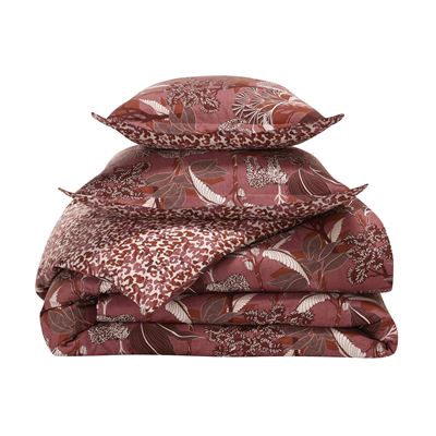 Linge de lit percale motif panthère - BECQUET CRÉATION