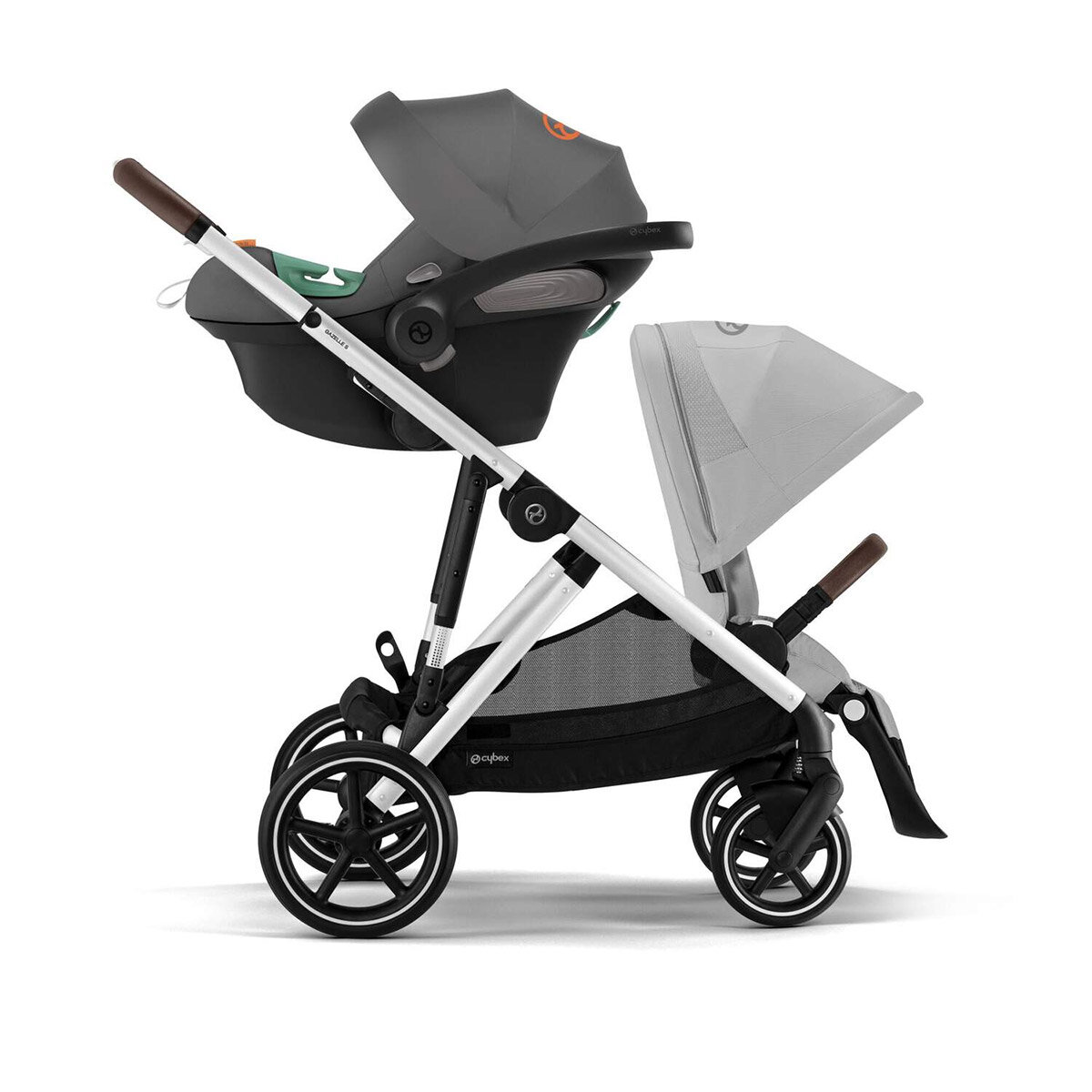 Cybex Cybex Gazelle S | 6in1 Set | Einzel- oder Geschwisterwagen | Lava Grey