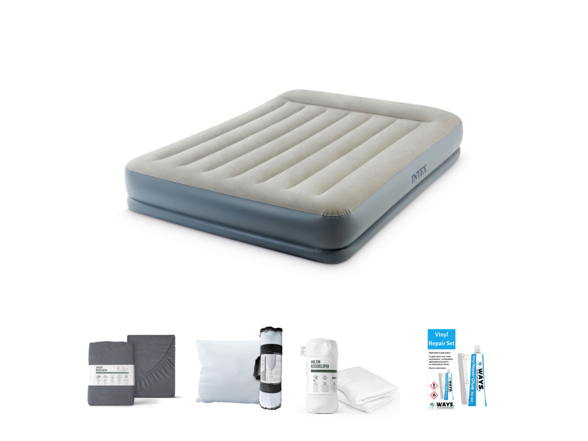 Intex Mid-Rise 203 x 152 cm Luchtbedset - 5-delig