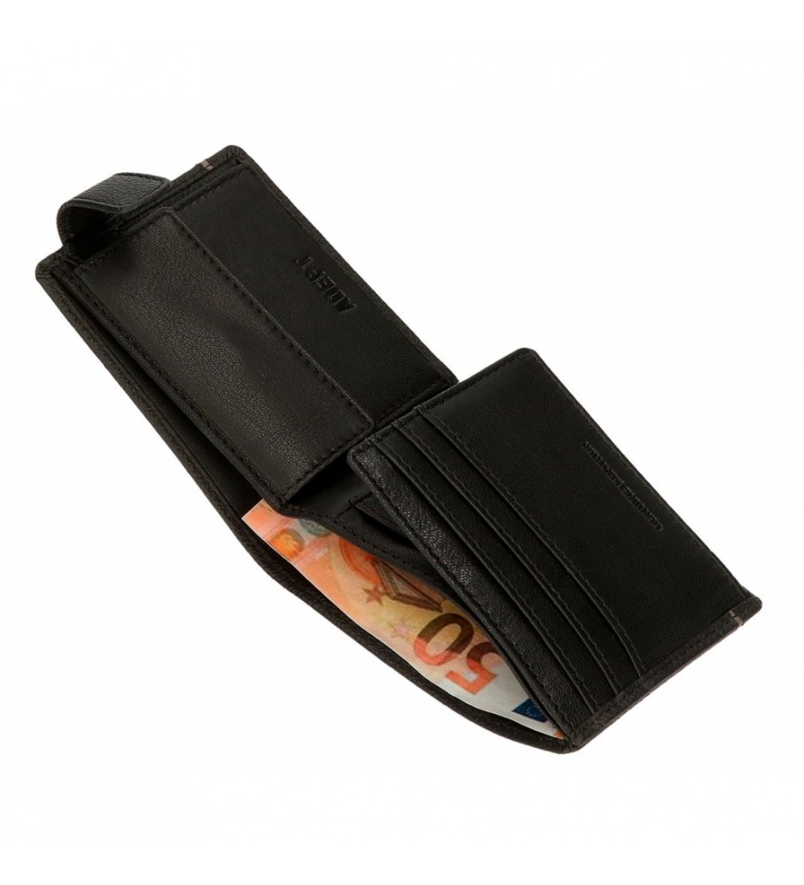 Bolsa Joumma Cartera Adept Kurt Preto - 11 x 8 x 1 cm