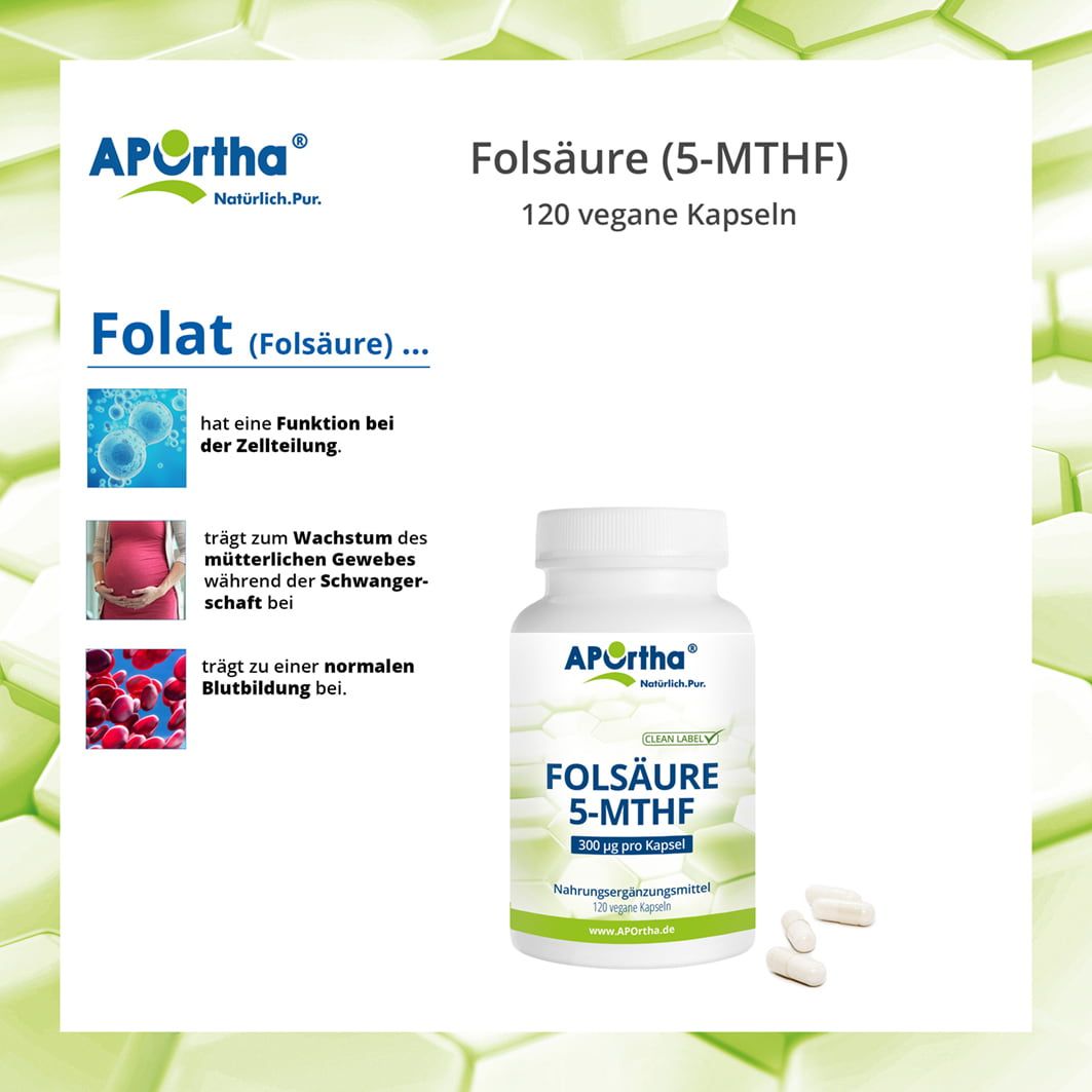 APOrtha® 5-MTHF Folat Folsäure Kapseln