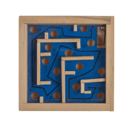 Out of the Blue Holz-Geschicklichkeitsspiel, Labyrinth, 1 Stück, 6-fach sortiert