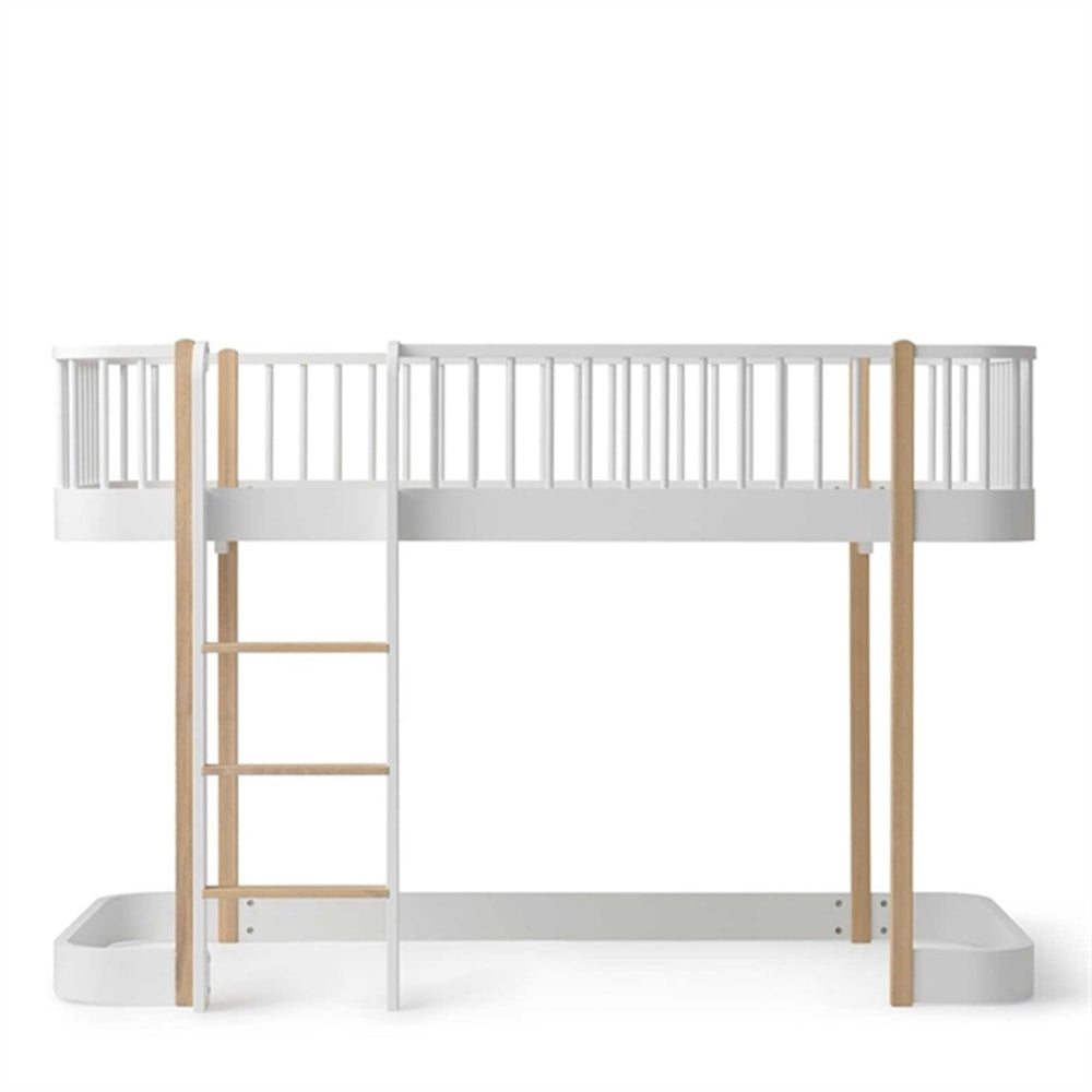 Køb Oliver Furniture Wood Halvhøj Seng Hvid/Eg