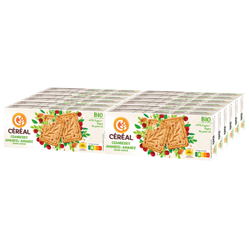 12x Céréal Healthy Bio Cake & Koekje Cranberry Amandelen132 gr