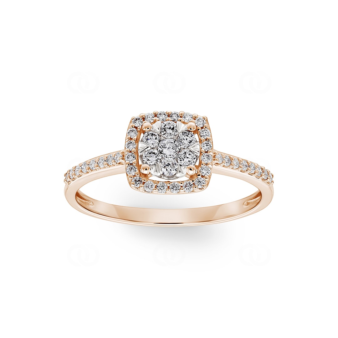 0.30 Karat Diamantring 750/18 K Roségold