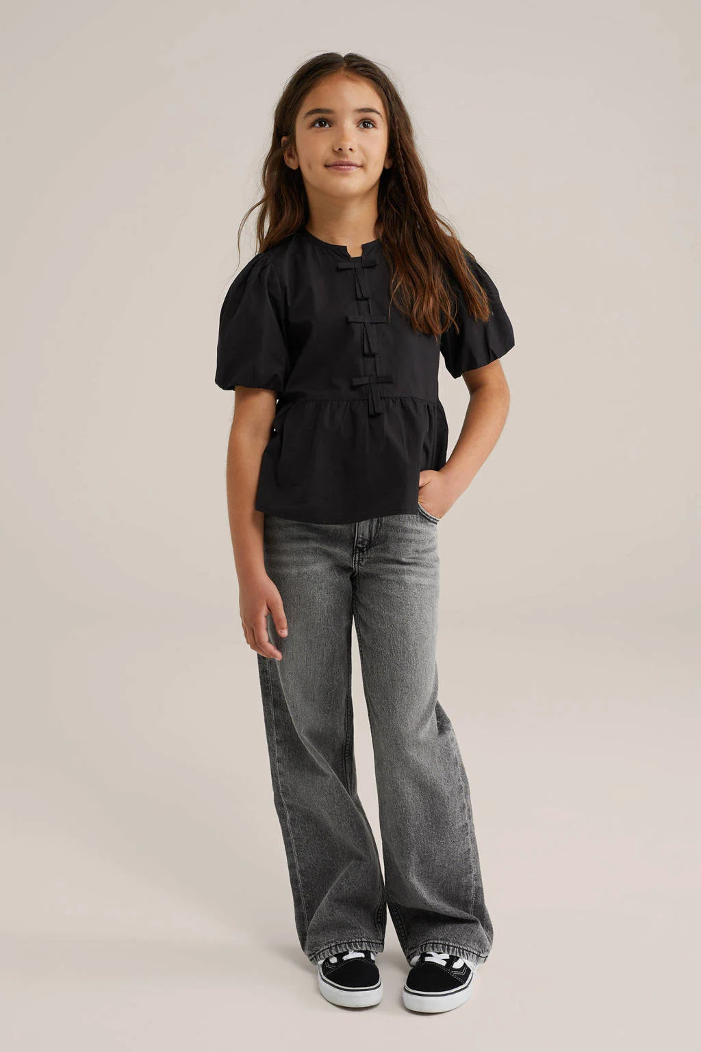 WE Fashion blousetop zwart