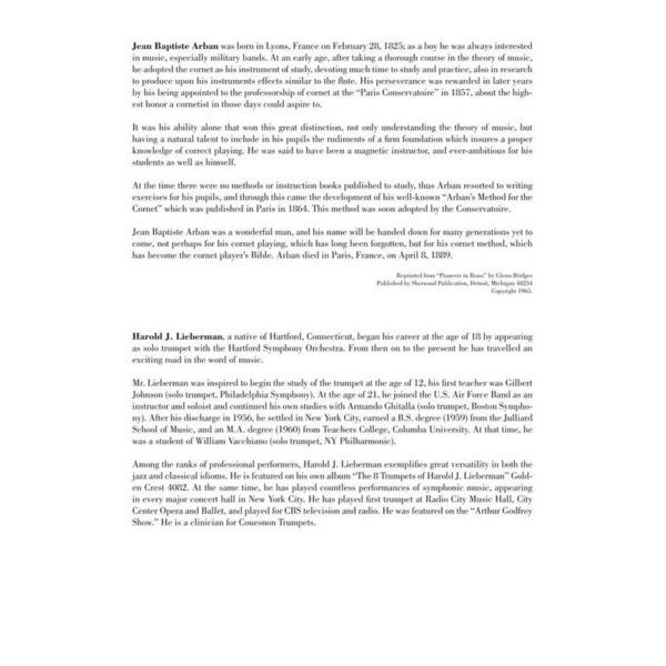 Music Minus One The Arban Trumpet Duets