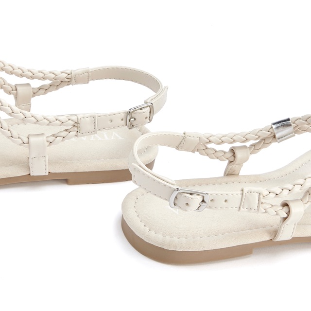 Vivance Sandale »Sommerschuh«  Zehentrenner, Sommerschuh, Sandalette mit raffinierten Riemchen