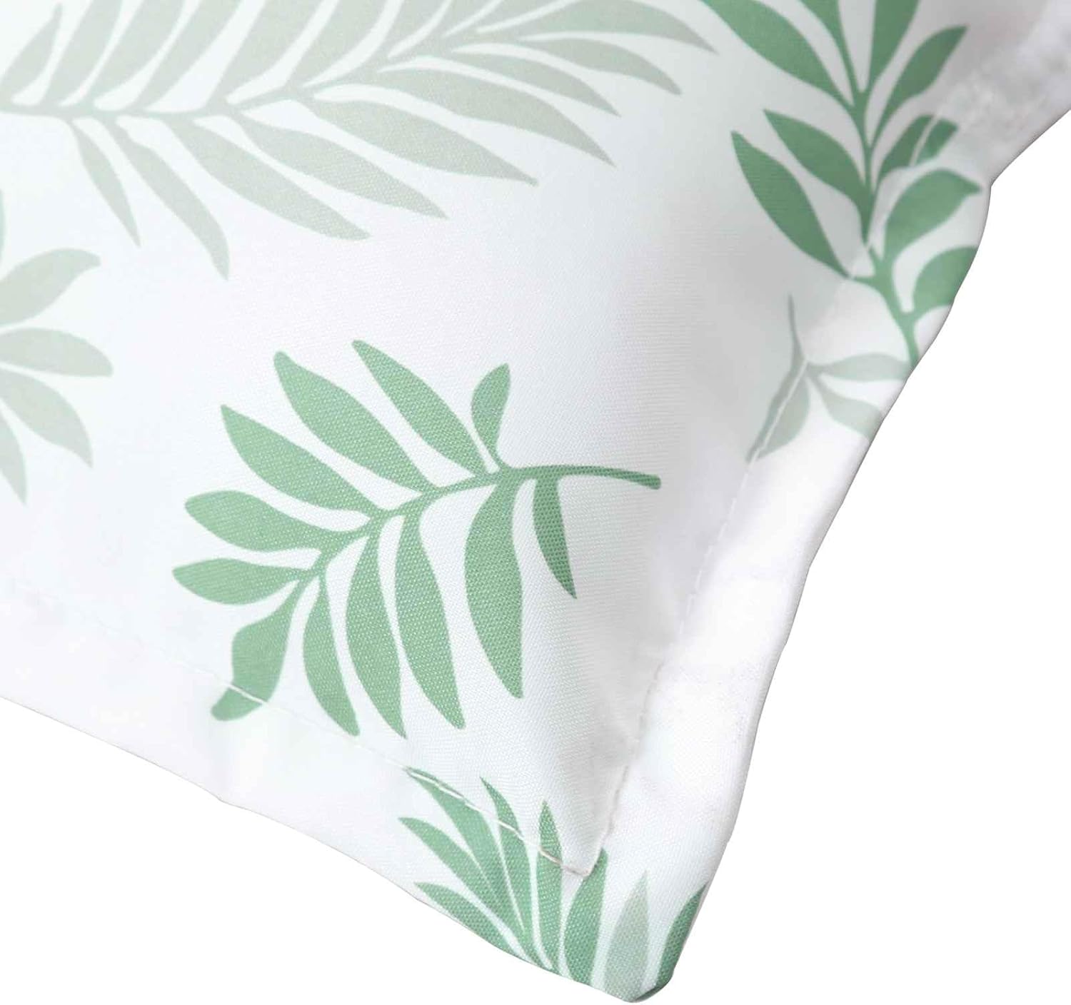 vidaXL Lowback Stuhlpolster Blatt 6 pcs Weiß 100 x 50 x 7 cm Oxford, Couchkissen, rechteckig, modern, rutschfest, atmungsaktives Oxford-Gewebe, Blattmuster, für Innen- und Außenbereich