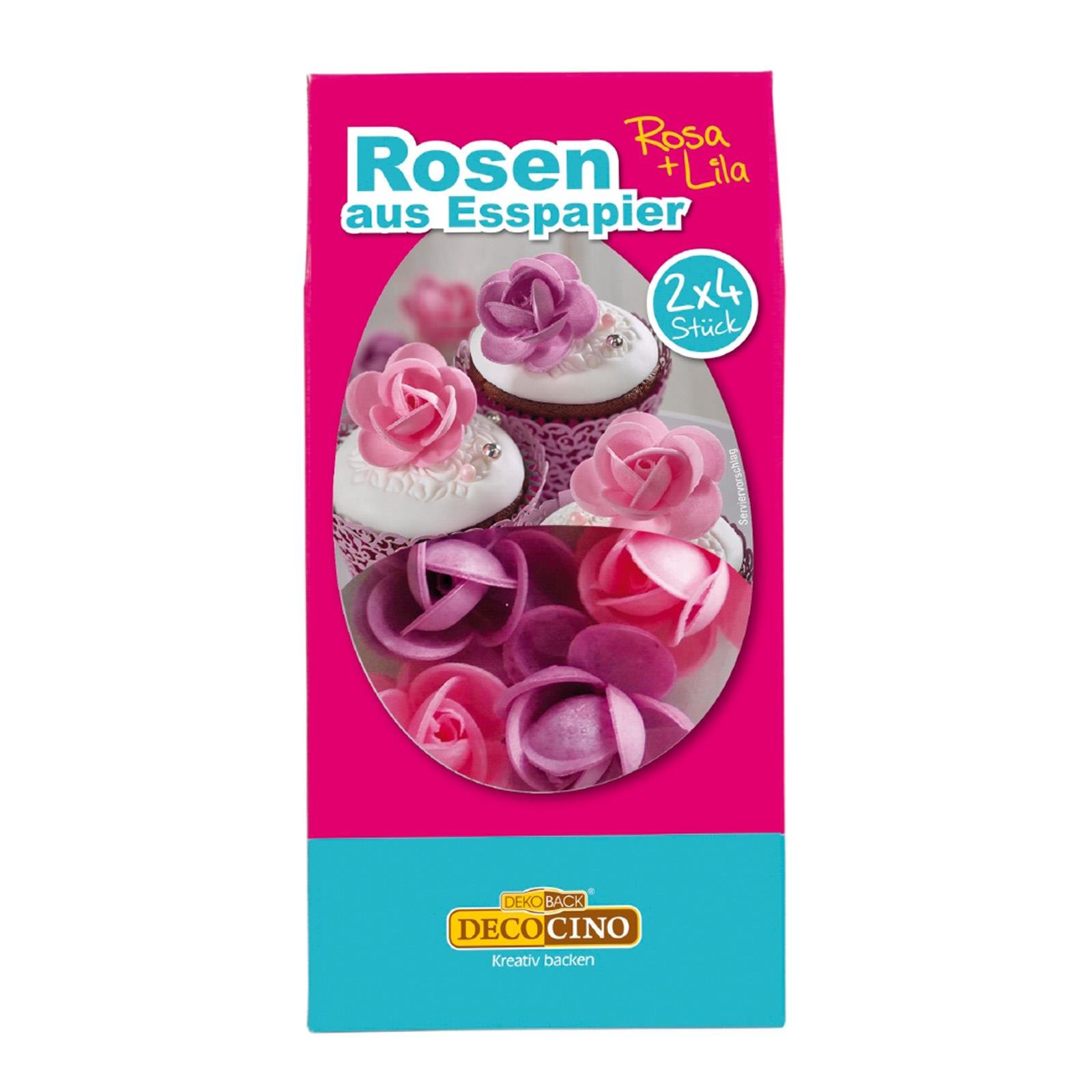 Decocino Oblaten Rosen Rosa/Lila